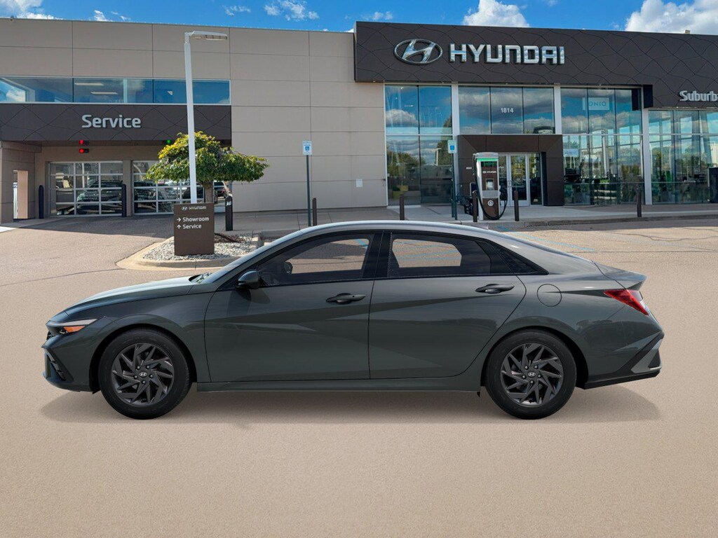 New 2026 Hyundai Elantra Hybrid Blue Sedan