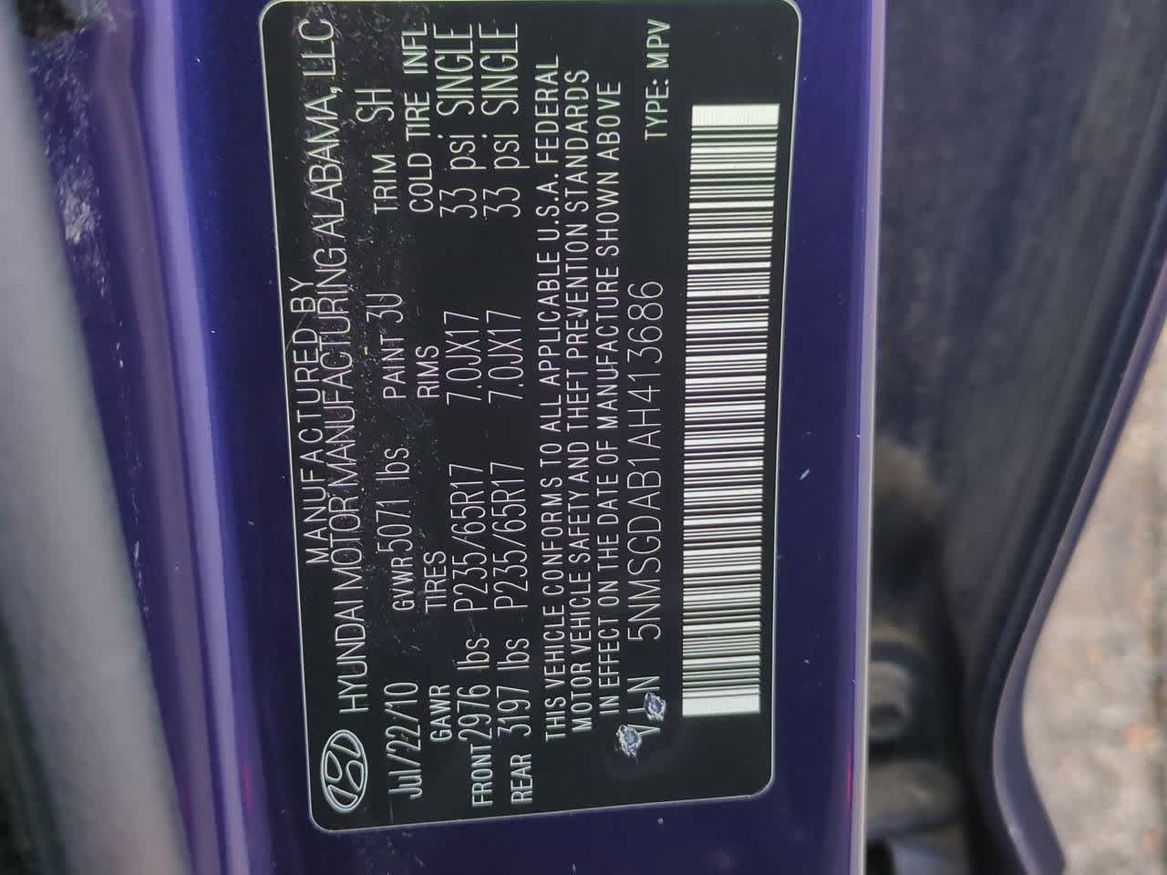 Thumbnail: 2010 Hyundai Santa Fe - 33