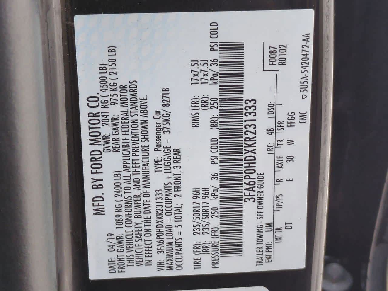 Thumbnail: 2019 Ford Fusion - 34