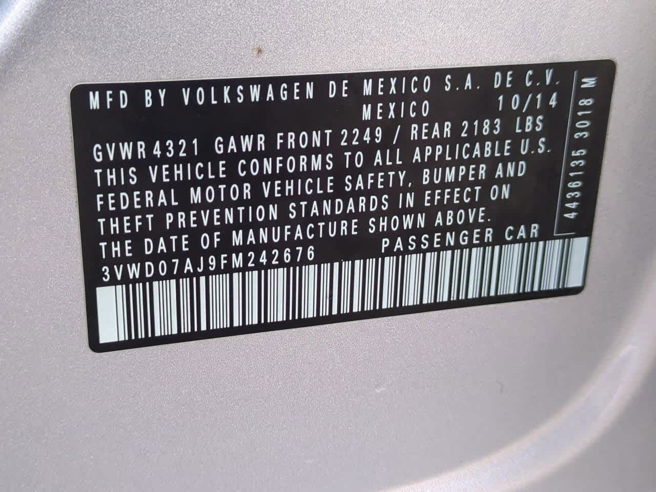 Thumbnail: 2015 Volkswagen Jetta - 36