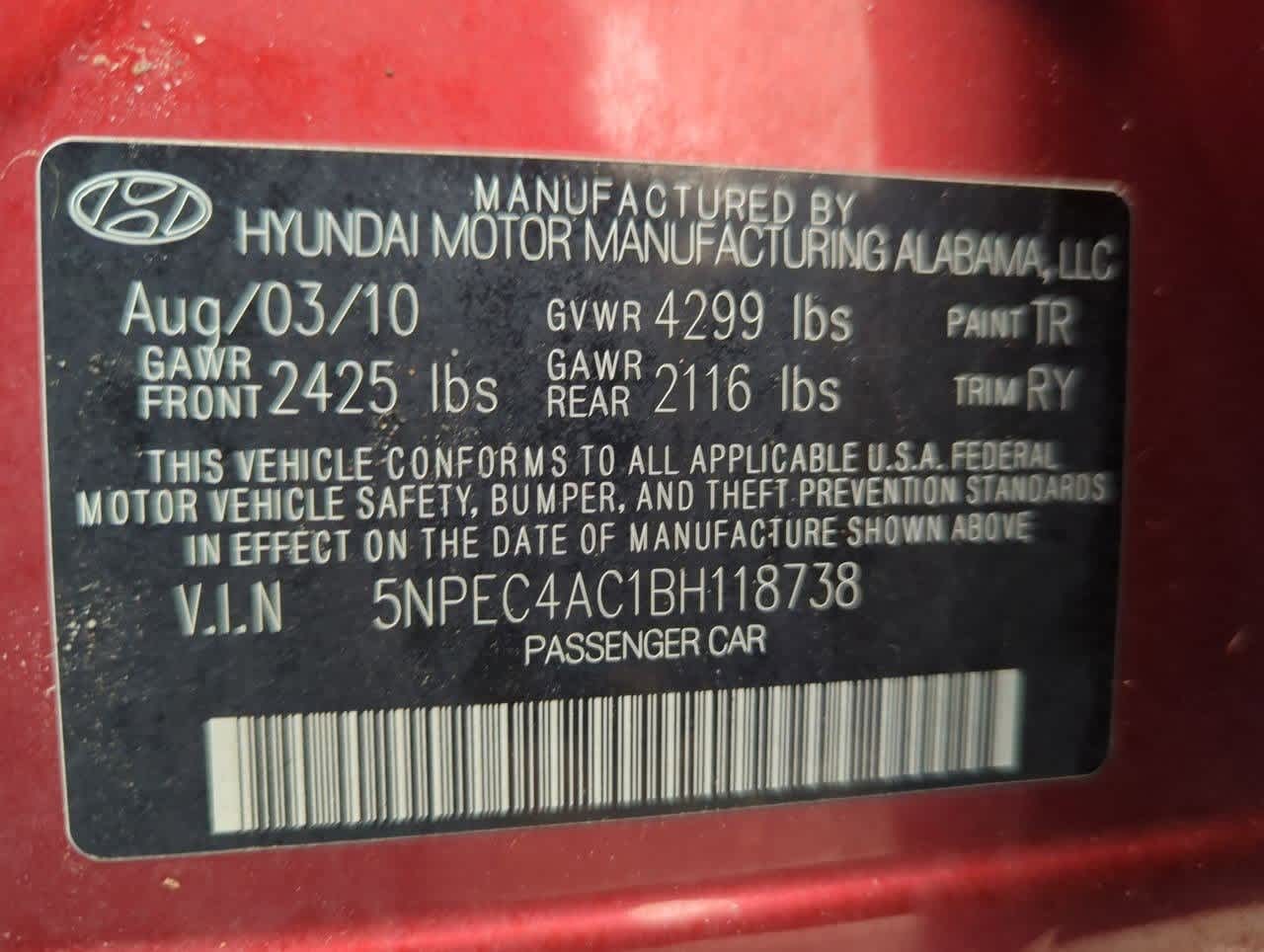 2011 Hyundai Sonata SE 32
