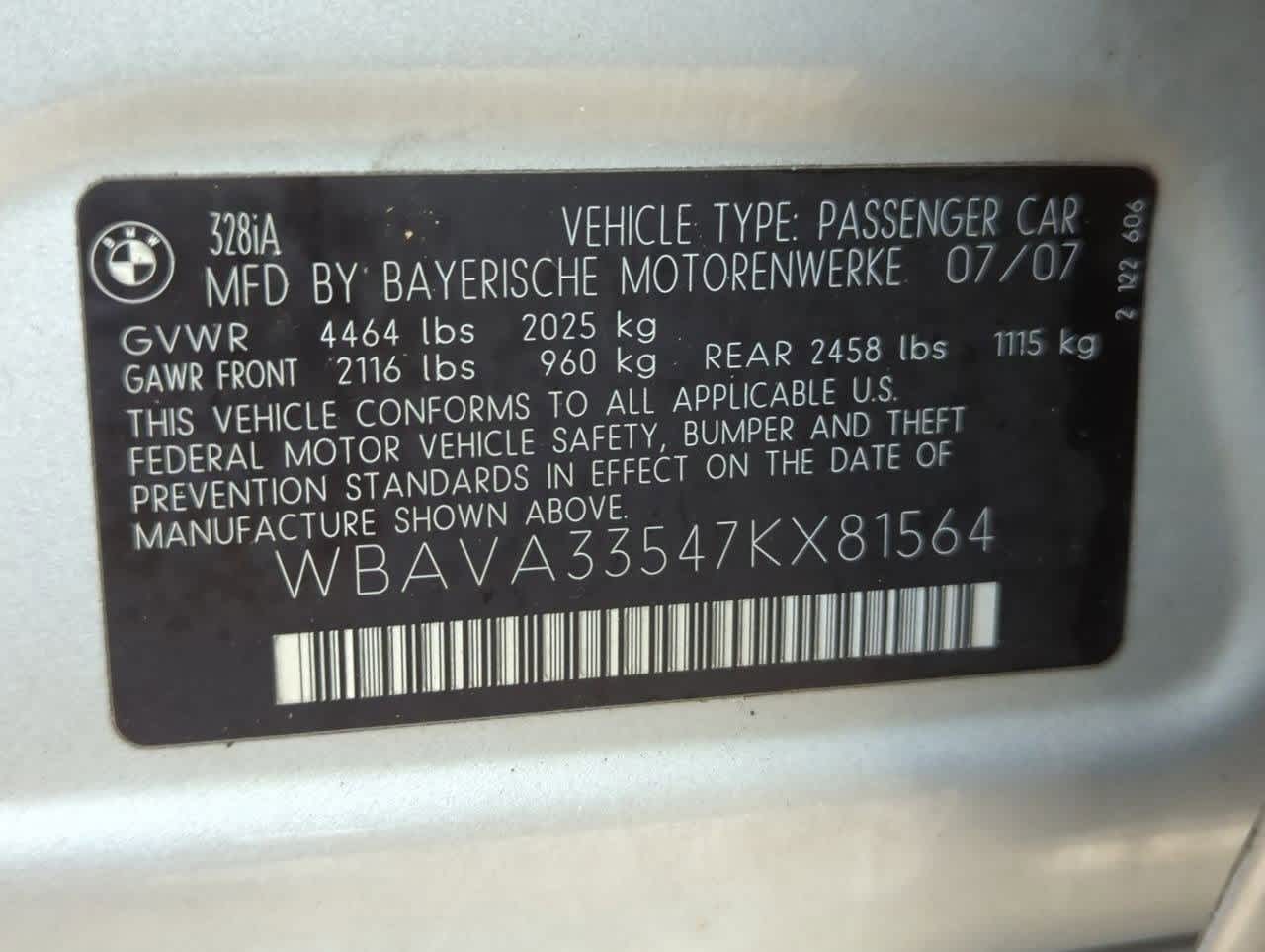 2007 BMW 3 Series 328i 33