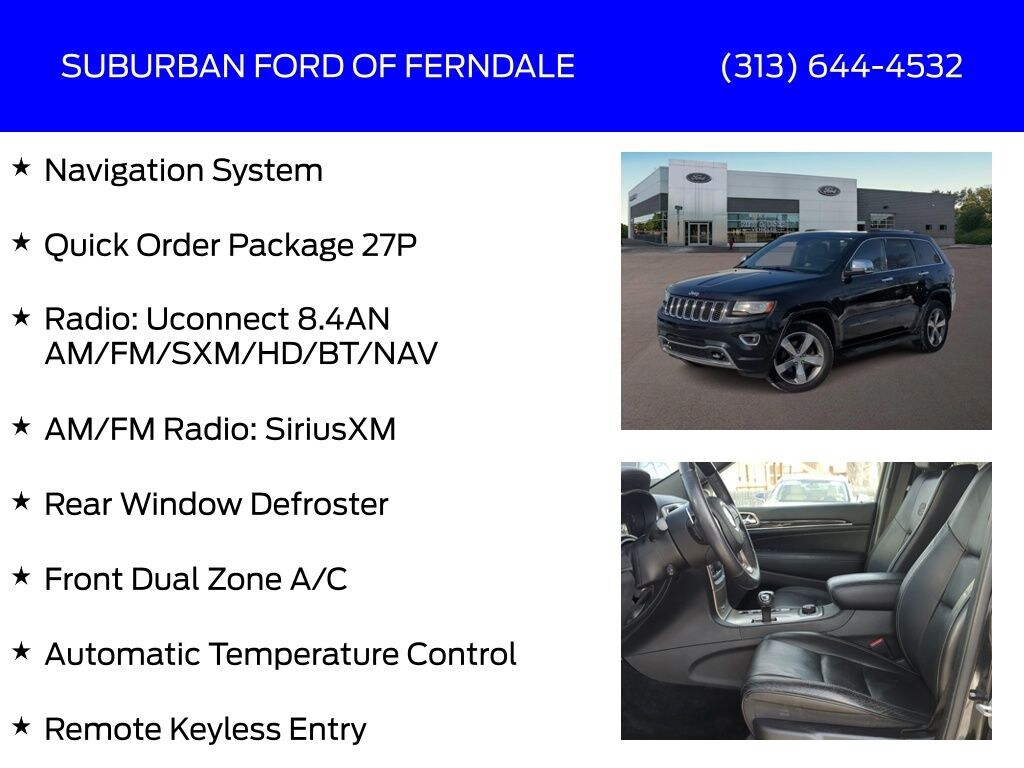 Used 2014 Jeep Grand Cherokee Overland SUV