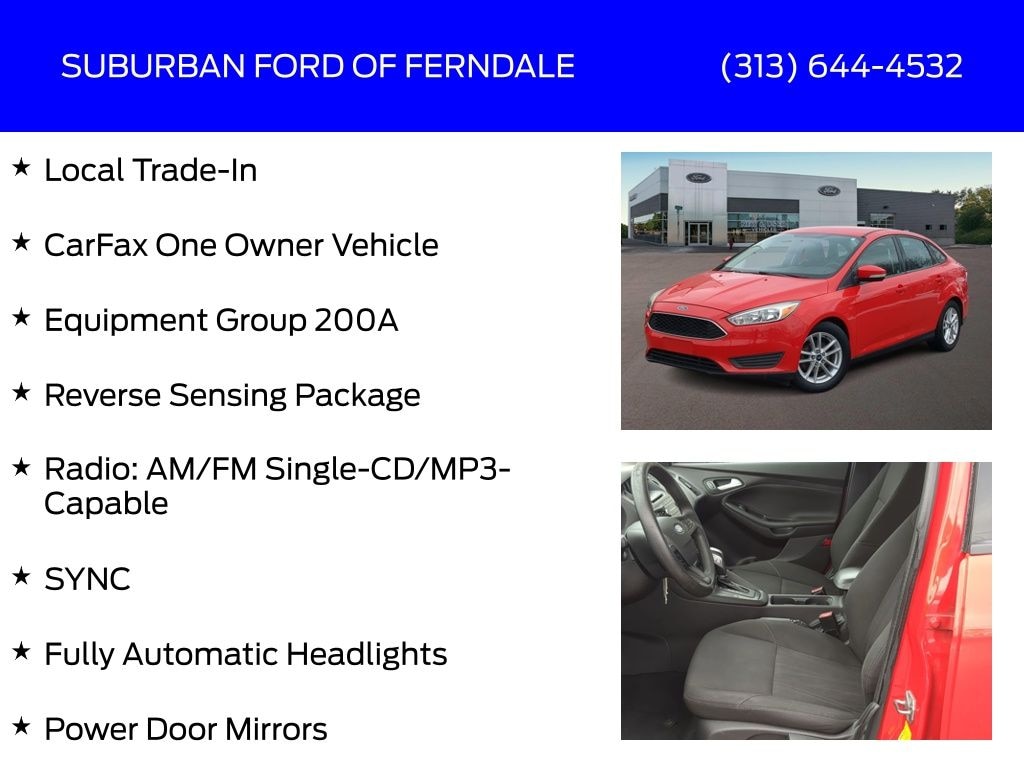 Used 2015 Ford Focus SE Sedan