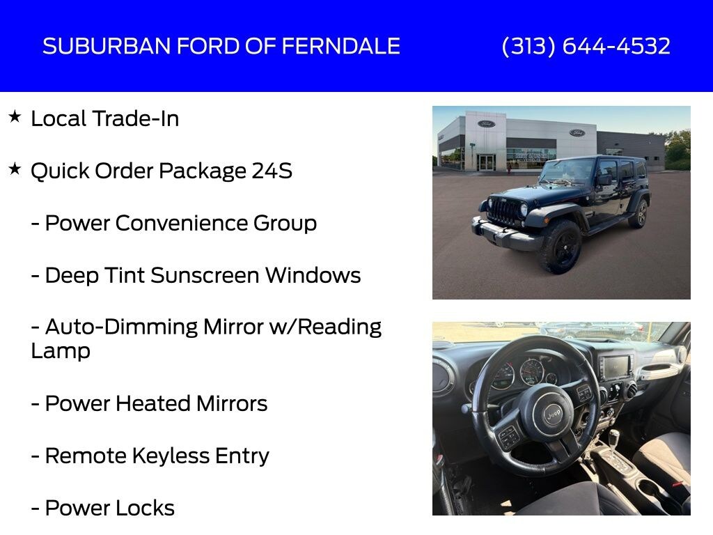 Used 2017 Jeep Wrangler Unlimited Sport SUV