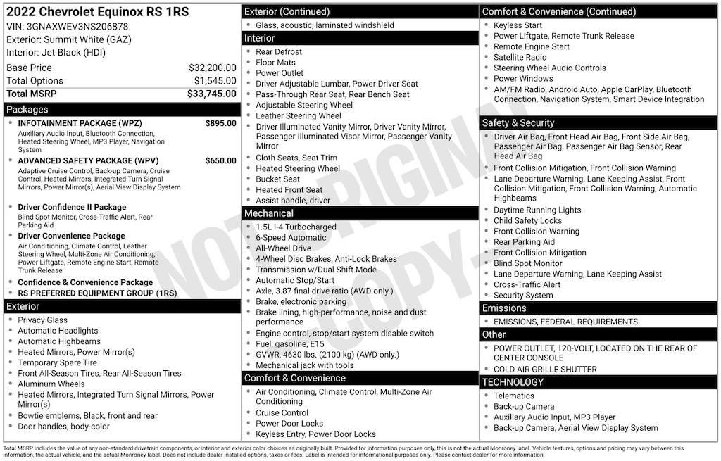 Used 2022 Chevrolet Equinox RS SUV