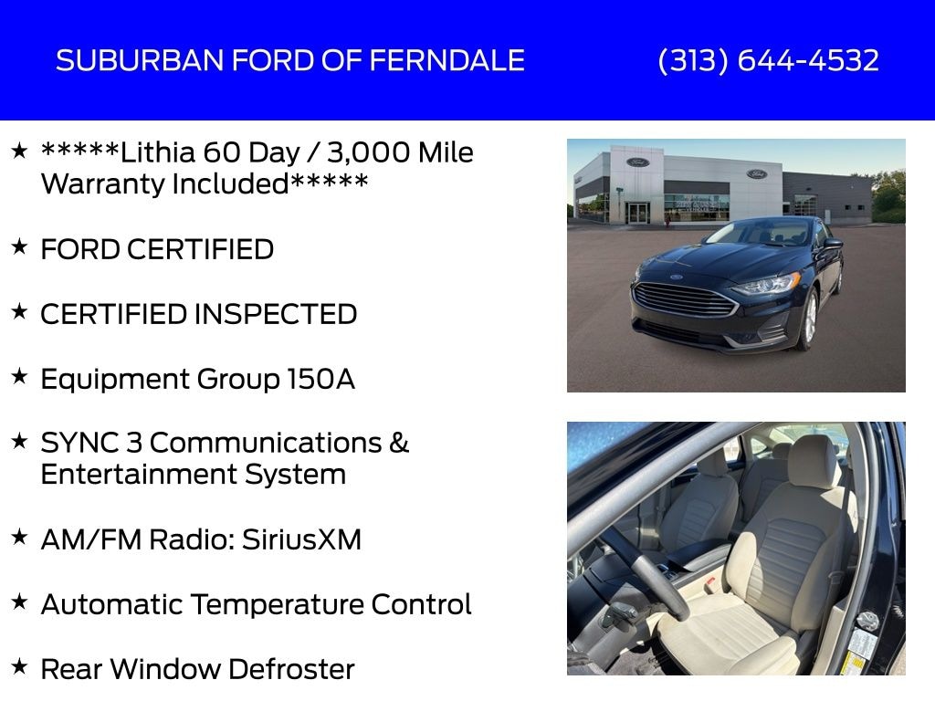 Certified 2020 Ford Fusion SE Sedan