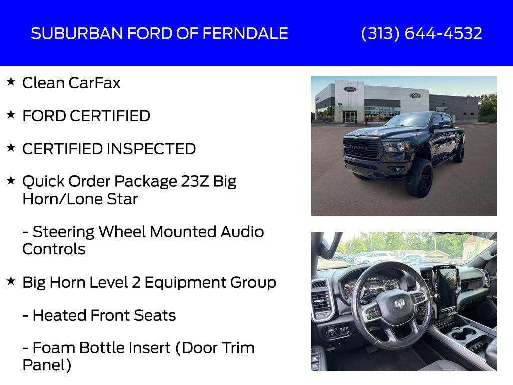 Certified 2019 Ram 1500 Big Horn/Lone Star Truck