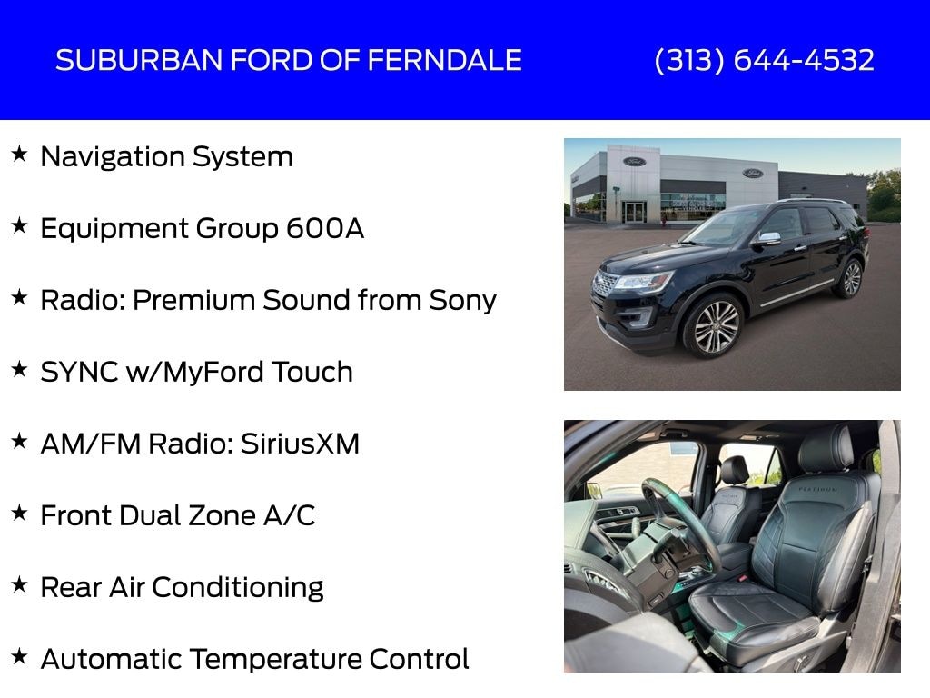 Used 2016 Ford Explorer Platinum SUV