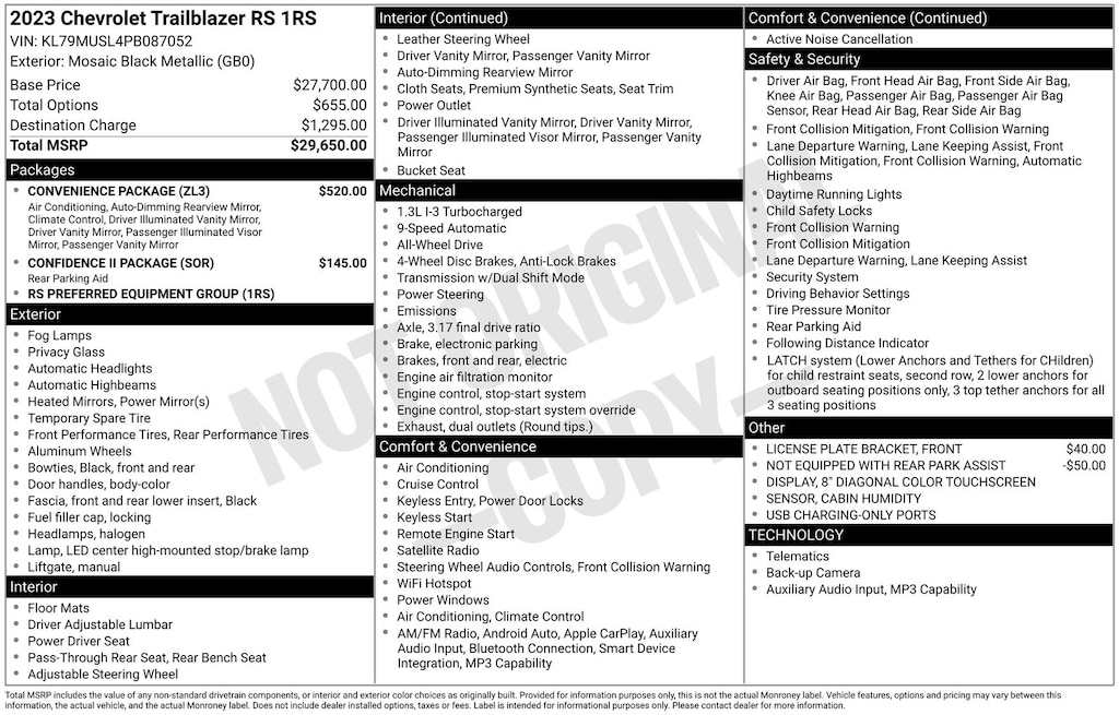 Certified 2023 Chevrolet Trailblazer RS SUV