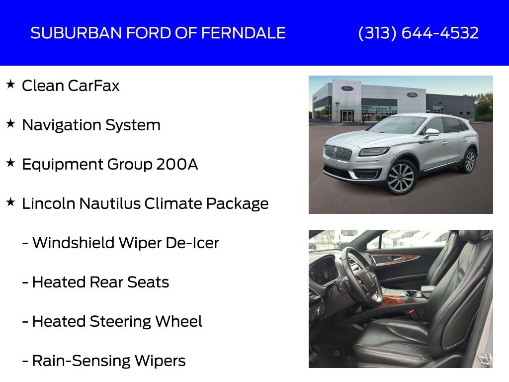 Used 2019 Lincoln Nautilus Select SUV