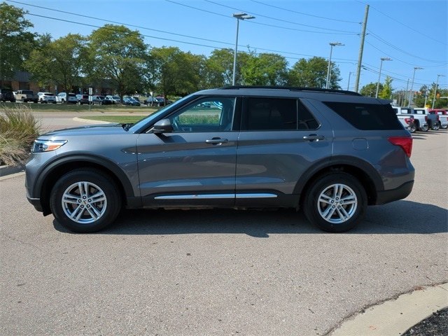 Used 2021 Ford Explorer XLT with VIN 1FMSK8DHXMGA14367 for sale in Waterford, MI