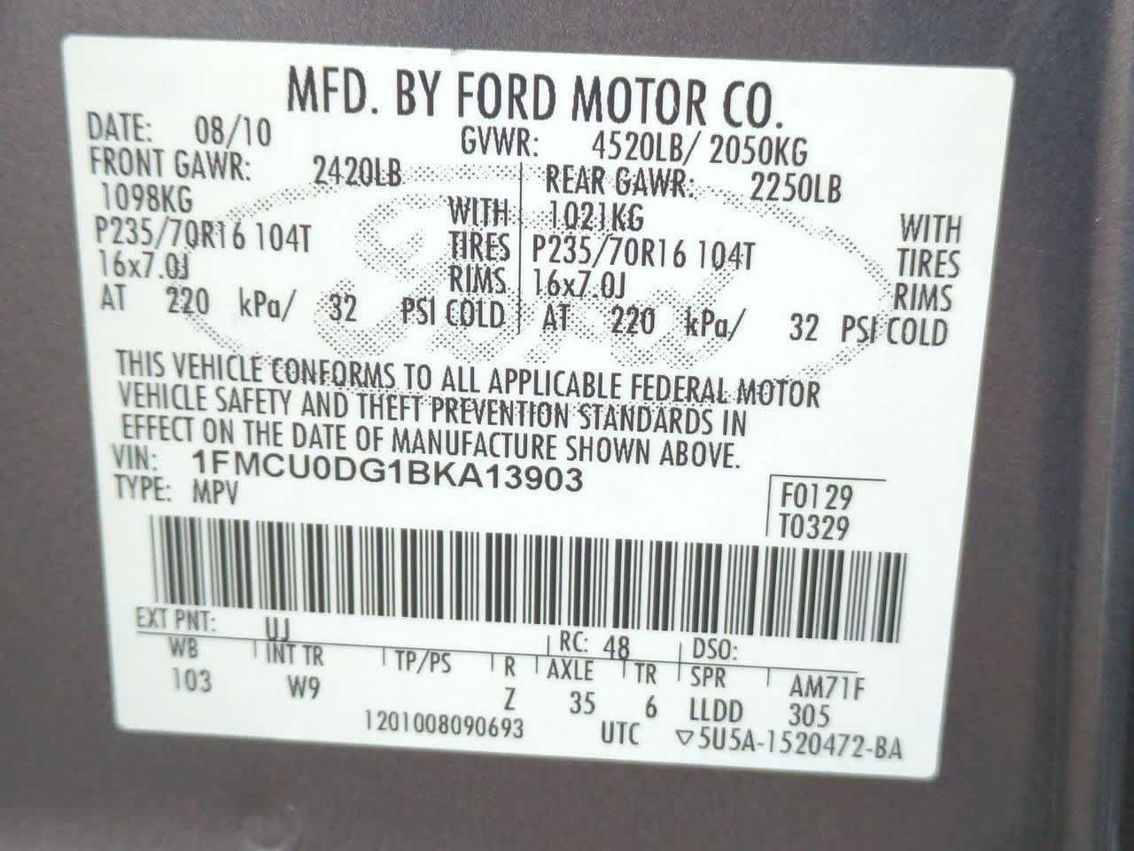 Thumbnail: 2011 Ford Escape - 33