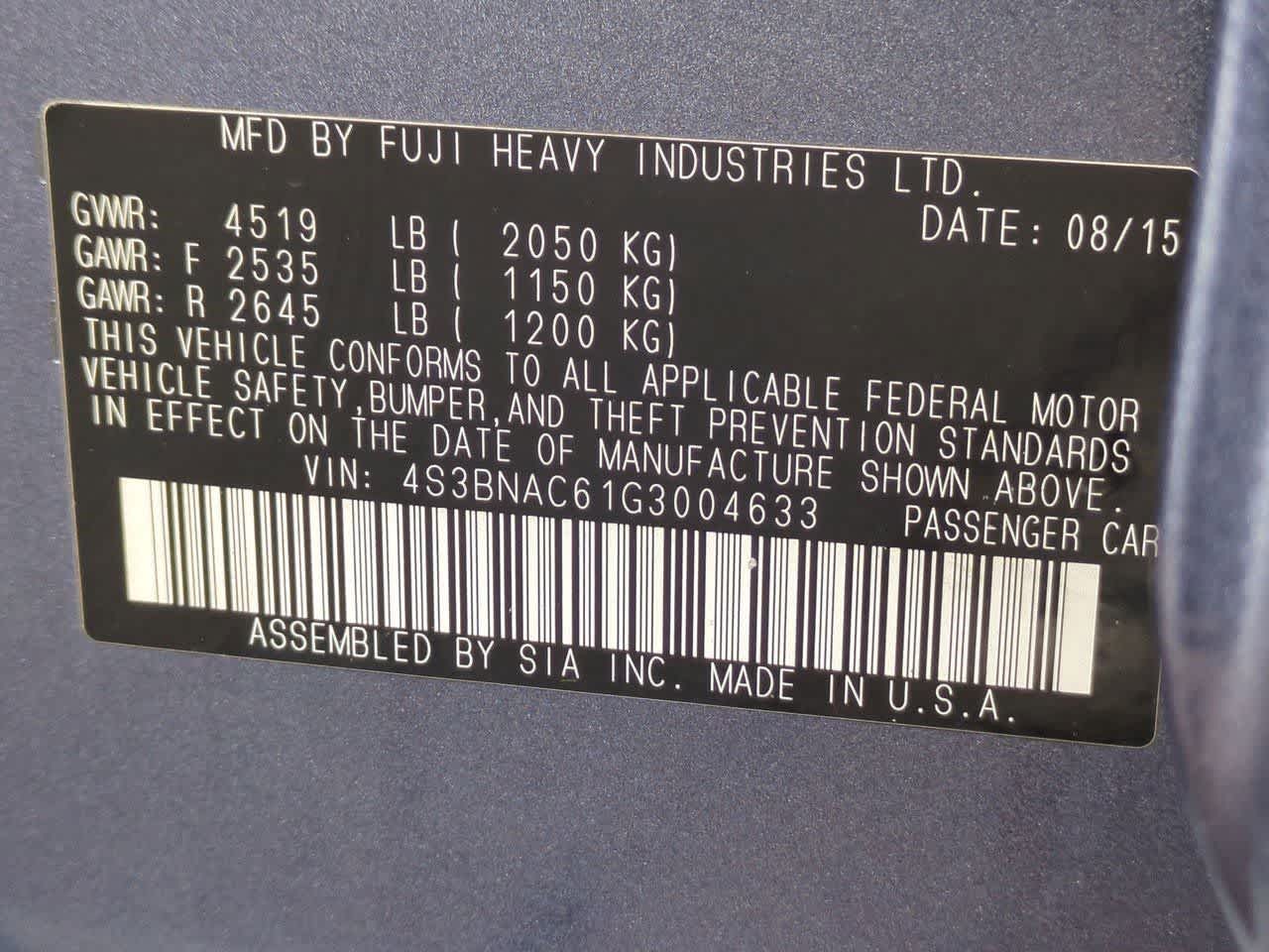 Thumbnail: 2016 Subaru Legacy - 33