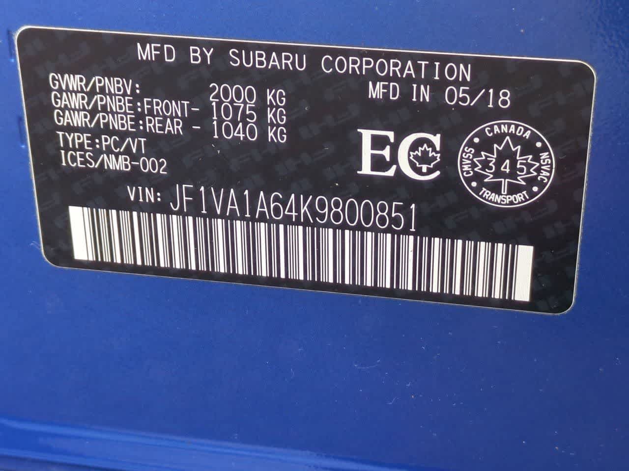 Thumbnail: 2019 Subaru WRX - 33