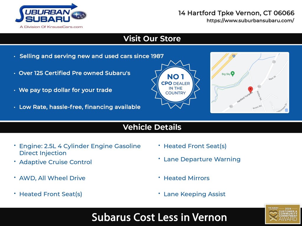 Certified PreOwned 2024 Subaru Outback Premium SUV Hartford CT