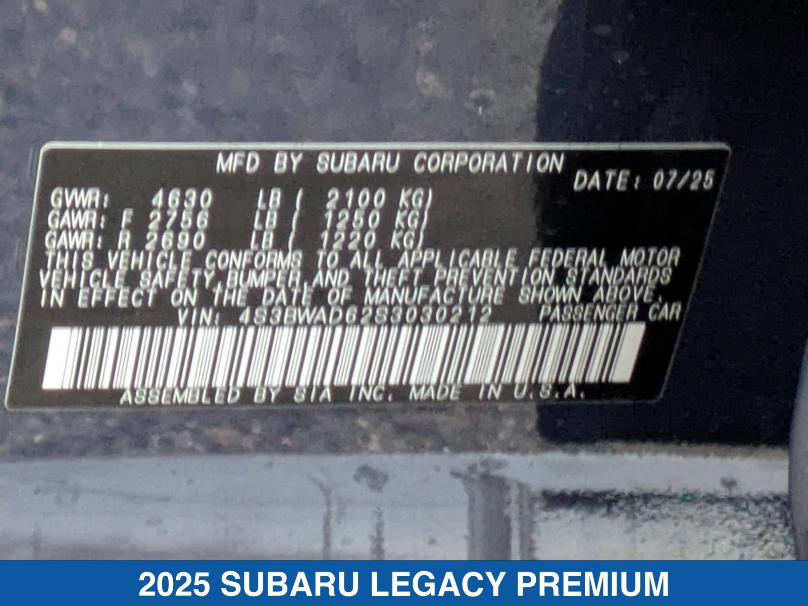 2025 Subaru Legacy Premium - Photo 40