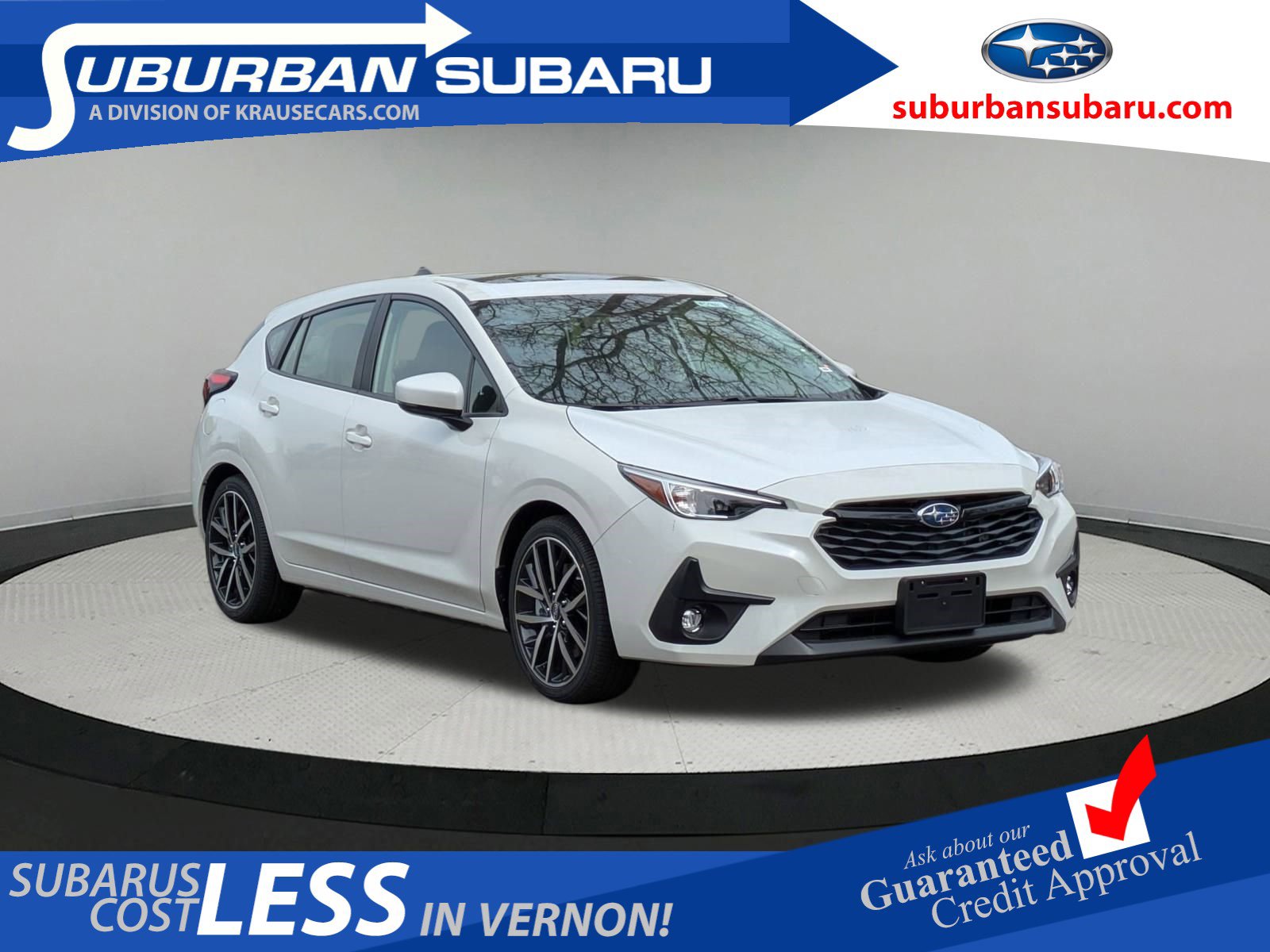 Crystal White Pearl 2026 Subaru Impreza Sport AWD Wagon All-Wheel Drive Continuously Variable Transmission