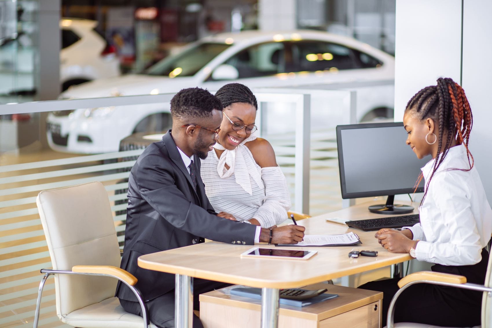 Couple Financing a Toyota SUV near Livingston MI