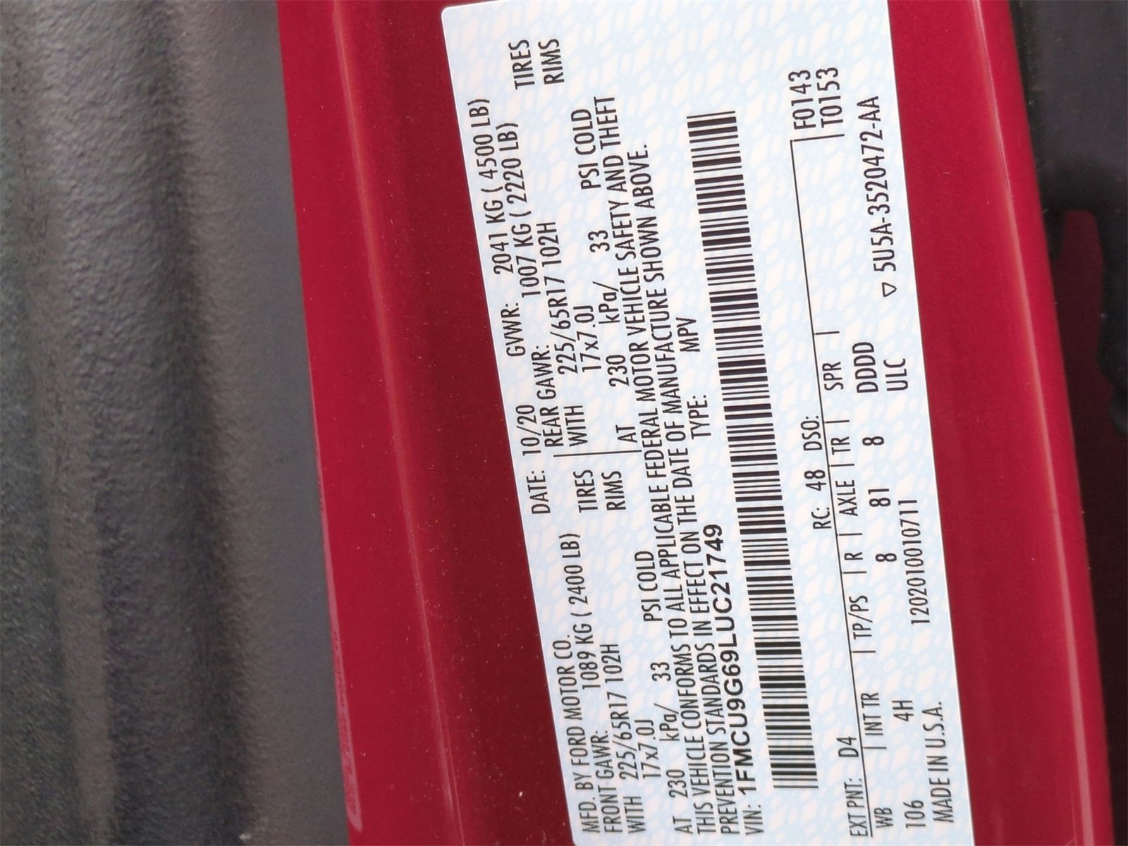 Thumbnail: 2020 Ford Escape - 35