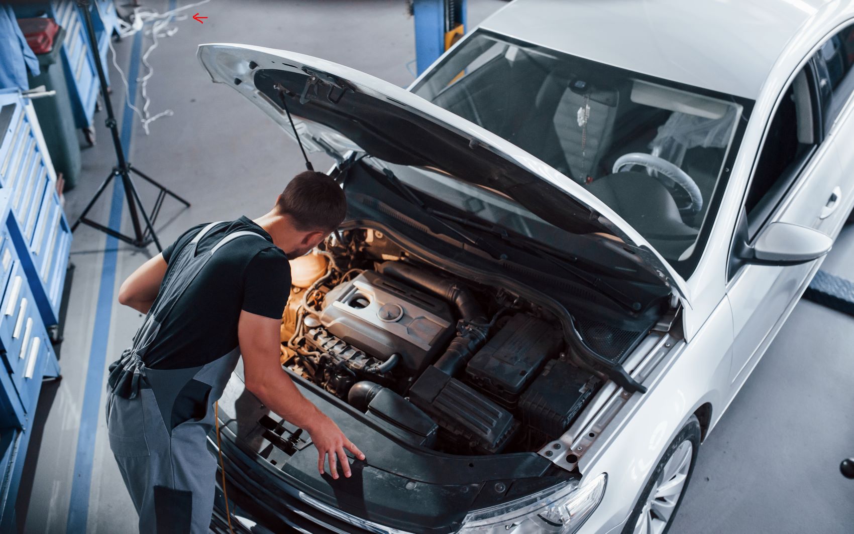 Technician Working on Toyota SUV