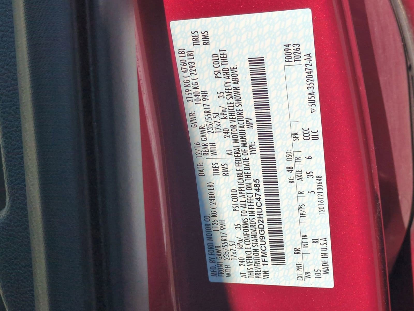 Thumbnail: 2017 Ford Escape - 34