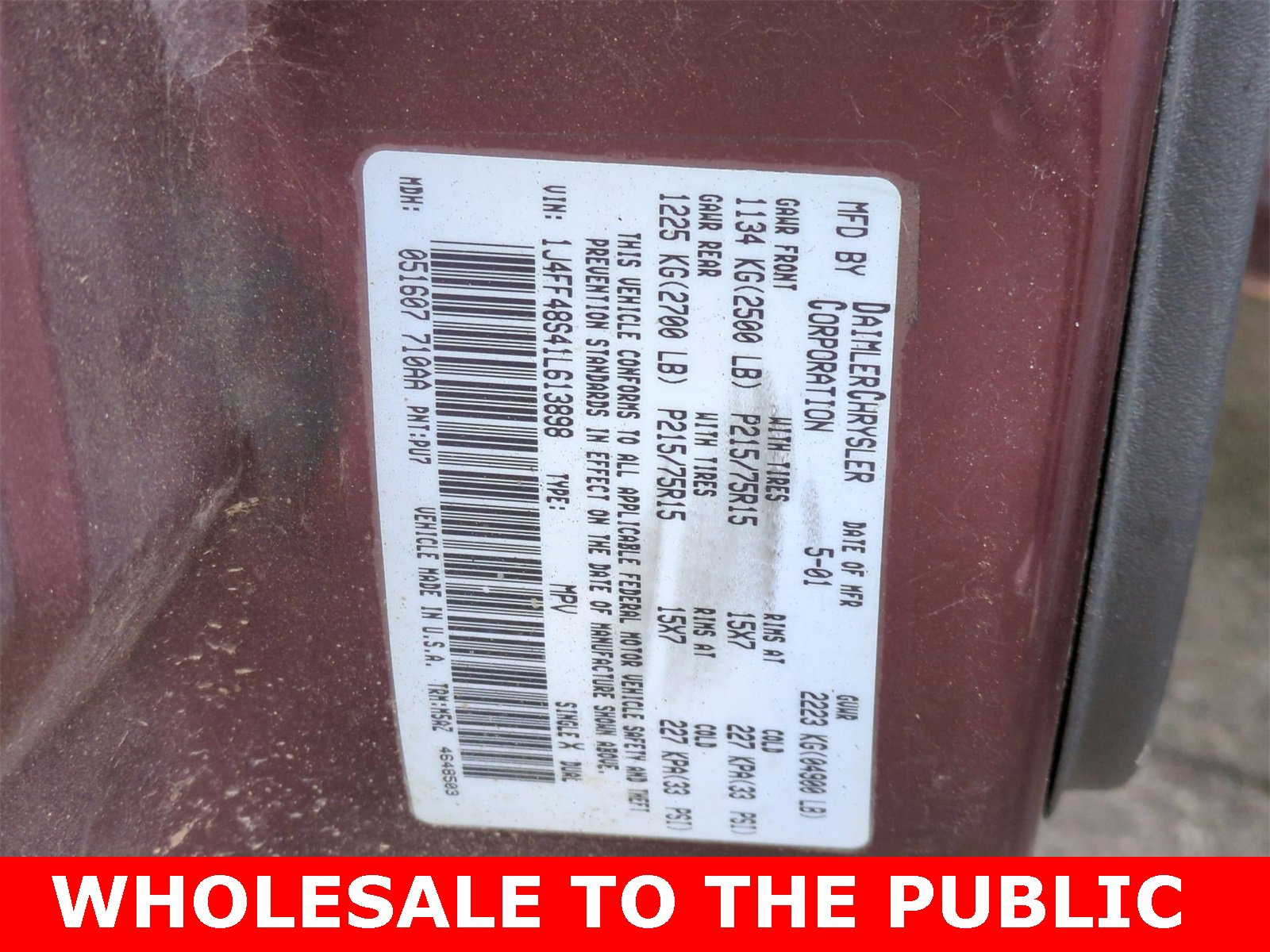 Thumbnail: 2001 Jeep Cherokee - 34