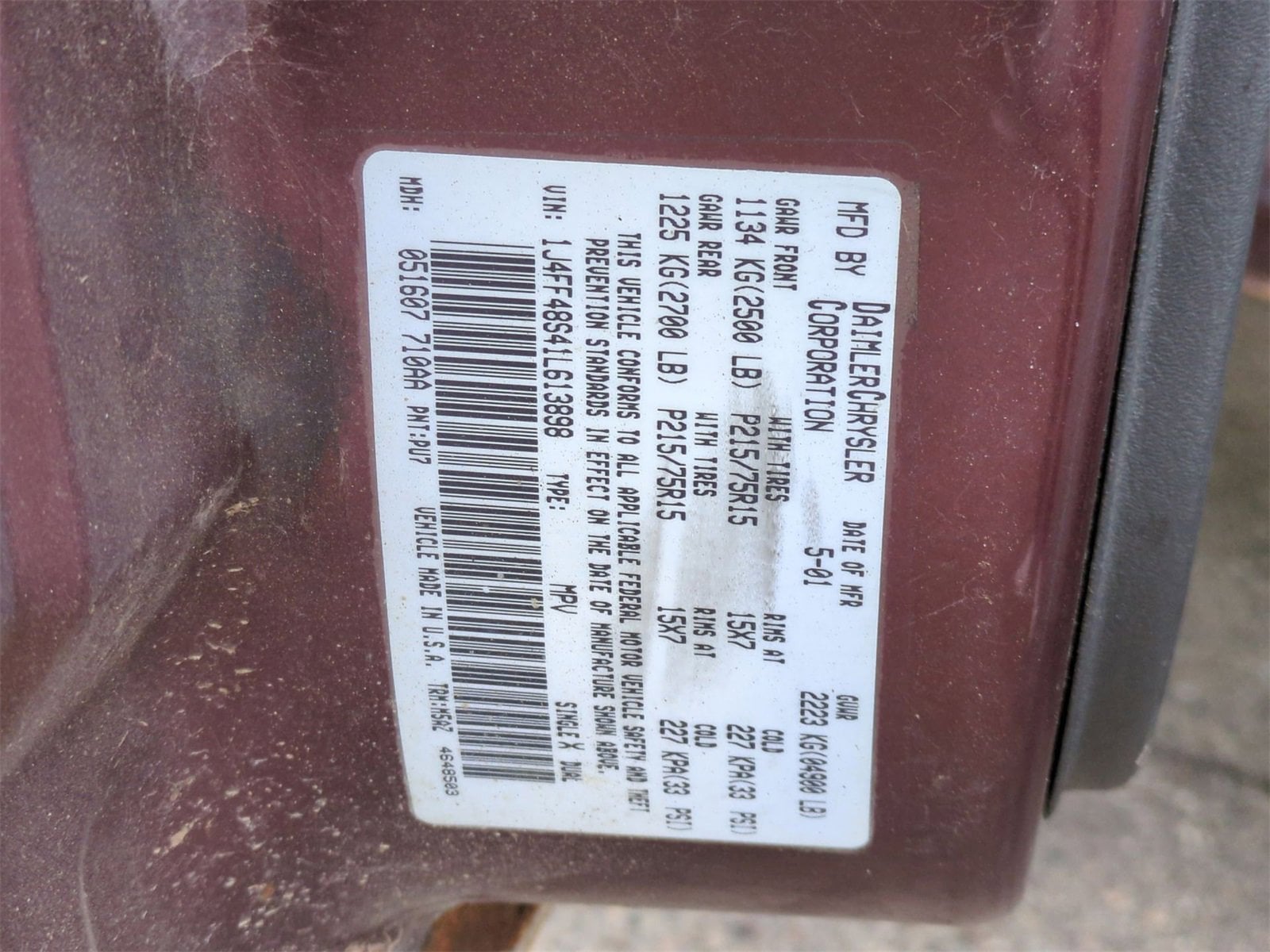 Thumbnail: 2001 Jeep Cherokee - 34