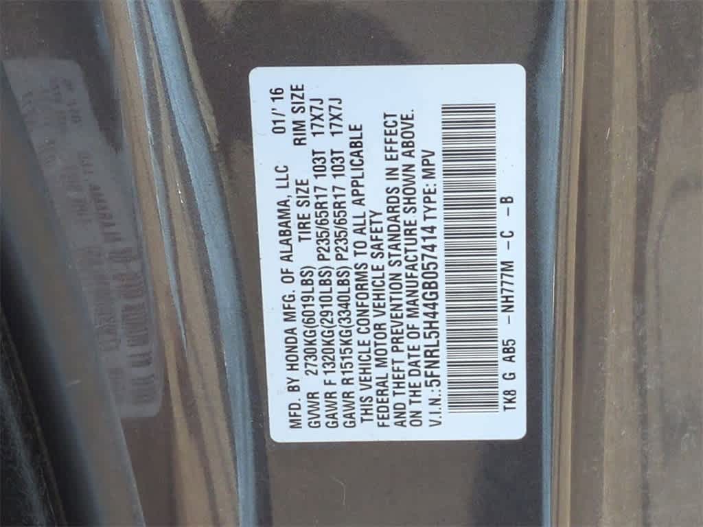 Thumbnail: 2016 Honda Odyssey - 30