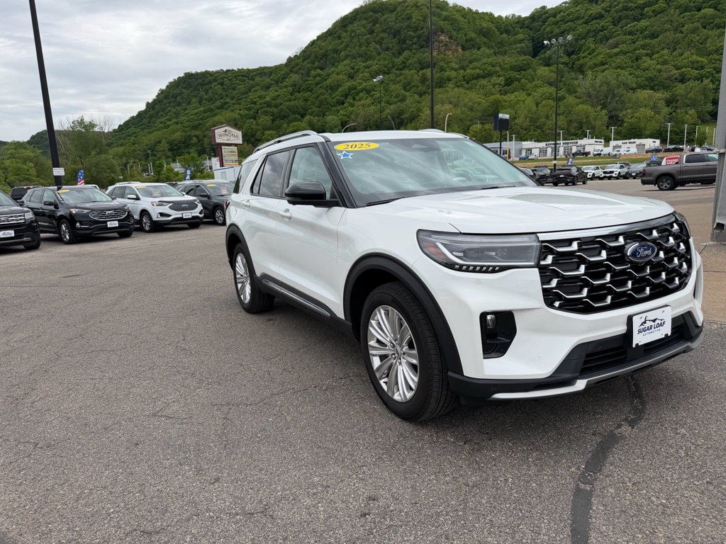 Used 2025 Ford Explorer Platinum with VIN 1FMUK8HH3SGA45928 for sale in Winona, Minnesota