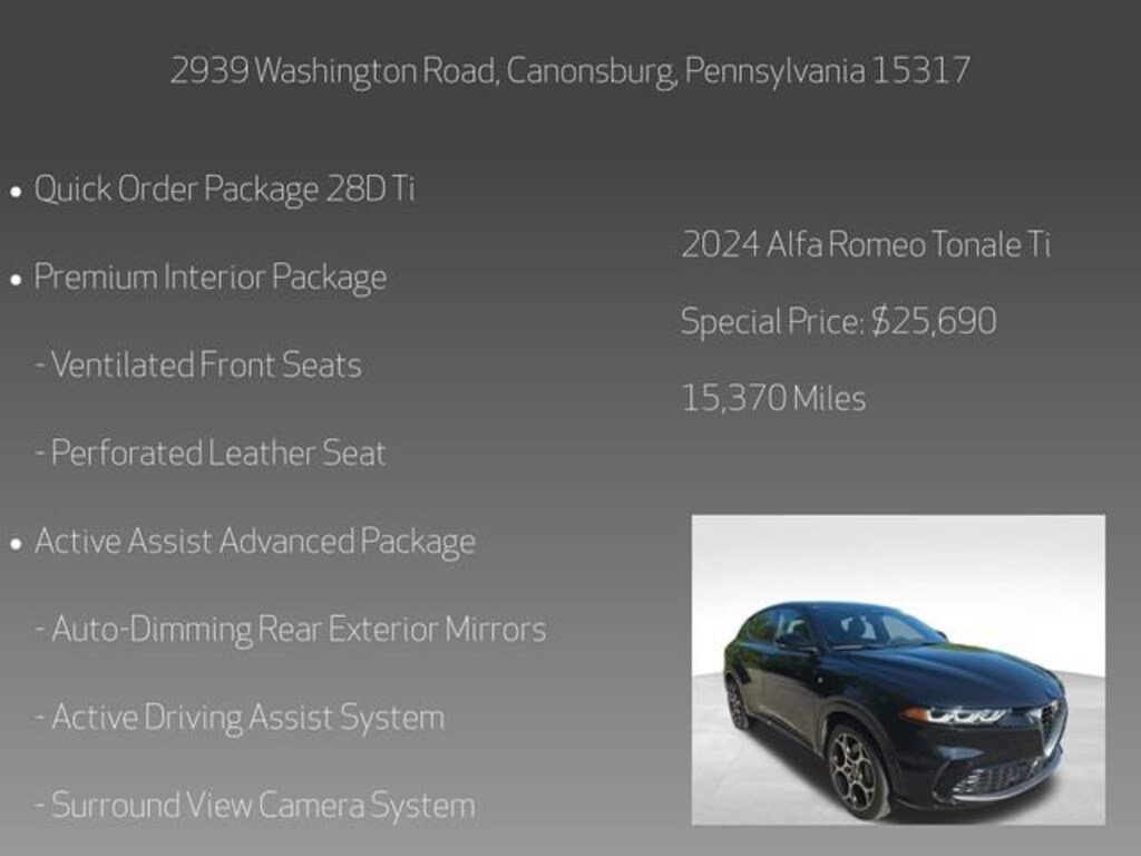Used 2024 Alfa Romeo Tonale Ti Eawd SUV