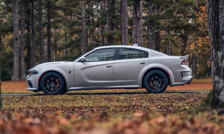 2023 Dodge Charger inside a forest