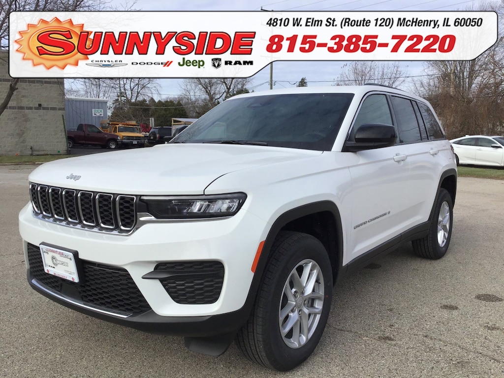 New 2025 Jeep Grand Cherokee Laredo X 4x4 Sport Utility in Bright White For Sale in McHenry, IL