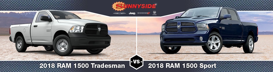 2018 Ram 1500 Tradesman vs. Ram 1500 Sport Banner
