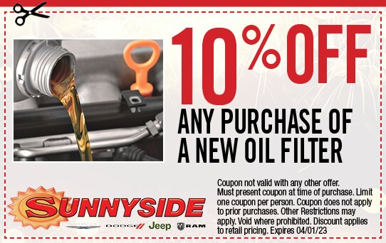 10% Off New Oil Filter