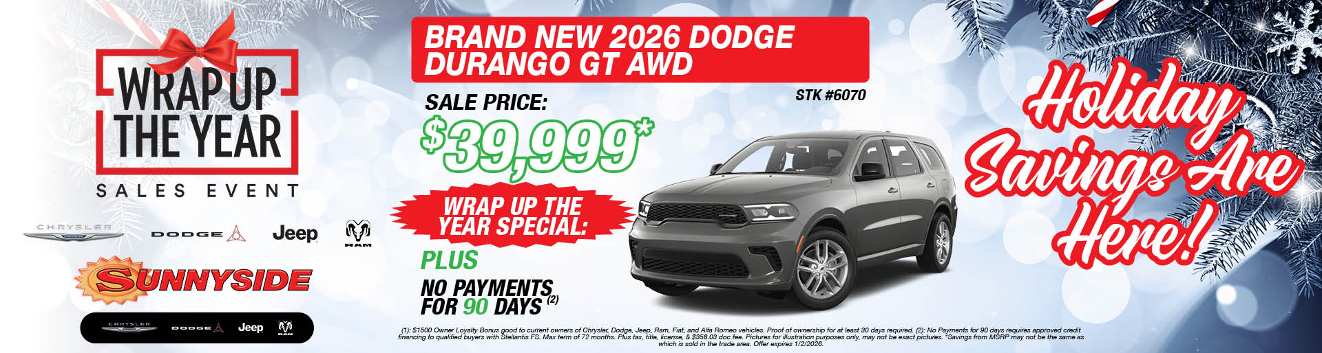 2026 Dodge Durango GT Offer | Sunnyside CDJR