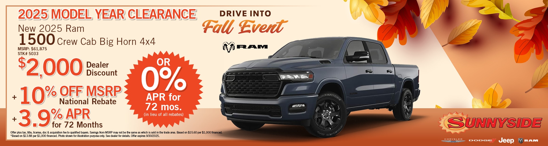 New 2025 Ram 1500 Offer | Sunnyside CDJR