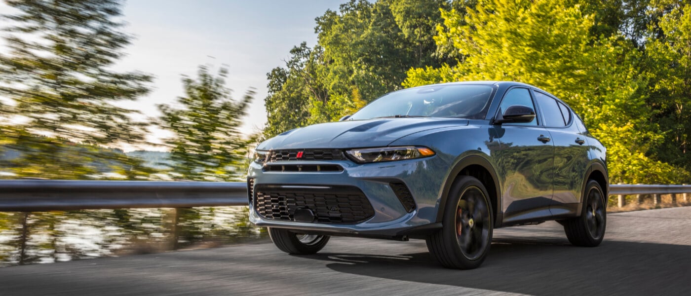 2024 Dodge Hornet driving in the woods