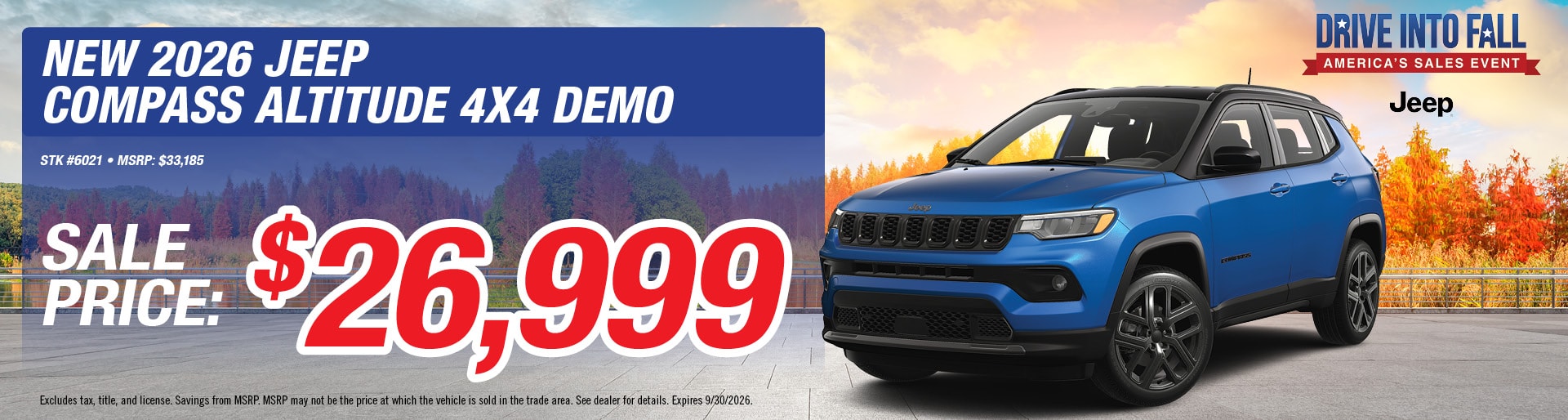 New 2026 Jeep Compass Offer | Sunnyside CDJR