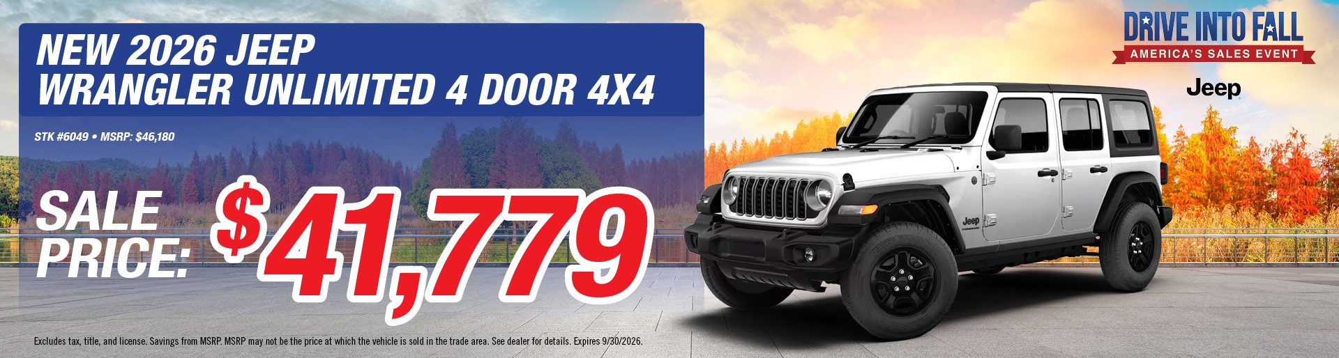 New 2026 Jeep Wrangler 4 Door Offer | Sunnyside CDJR