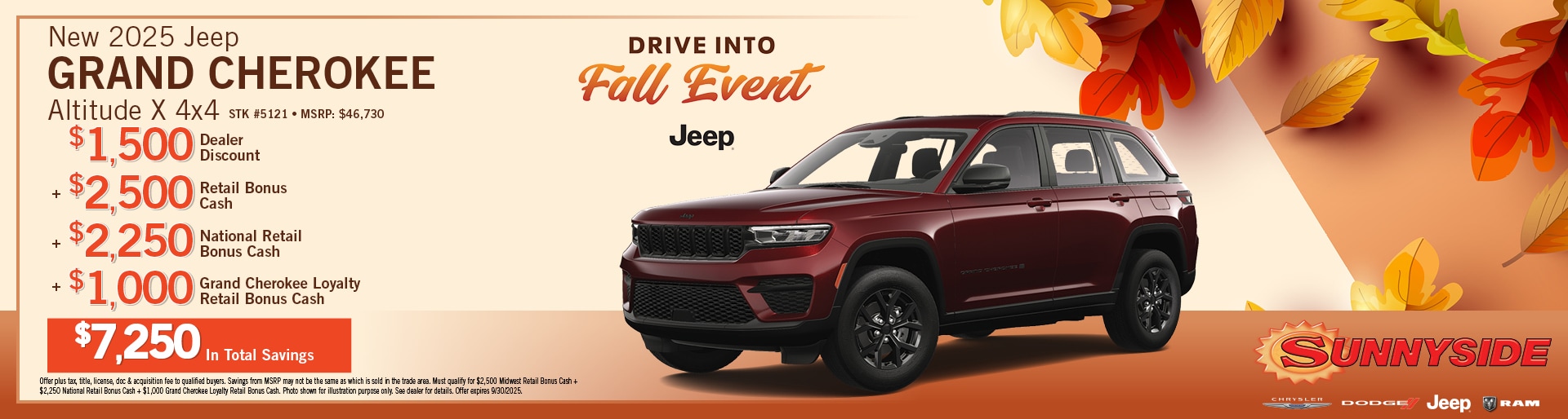 New 2025 Jeep Grand Cherokee Altitude X Offer | Sunnyside CDJR