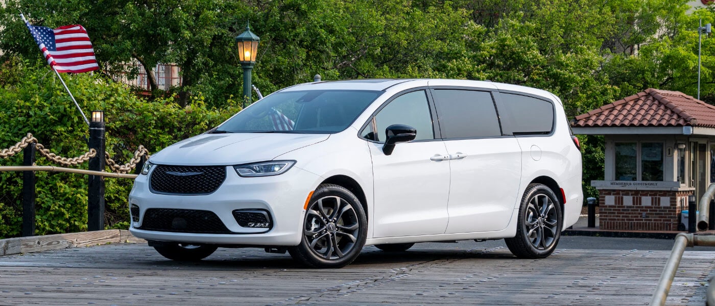 2026 Chrysler Pacifica parked on a bridge