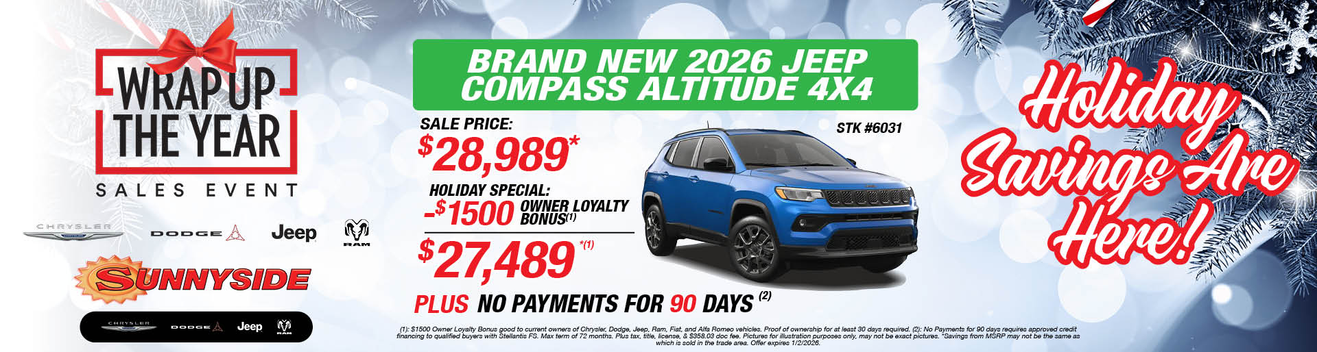 New 2025 Jeep Compass Offer | Sunnyside CDJR