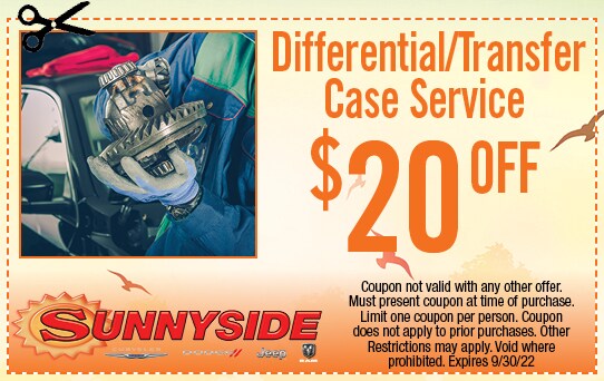 $20 off Differential/Transfer Case Service