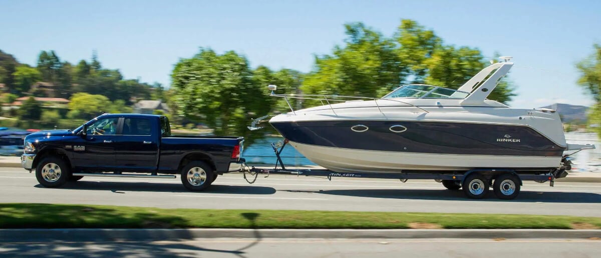 2018 RAM 3500 towing boat