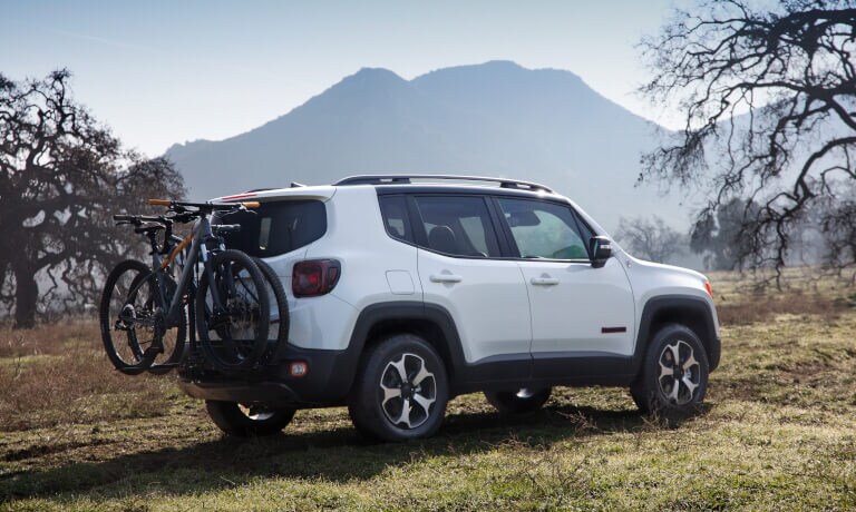 2021 Jeep Renegade exterior with bike rack attachment