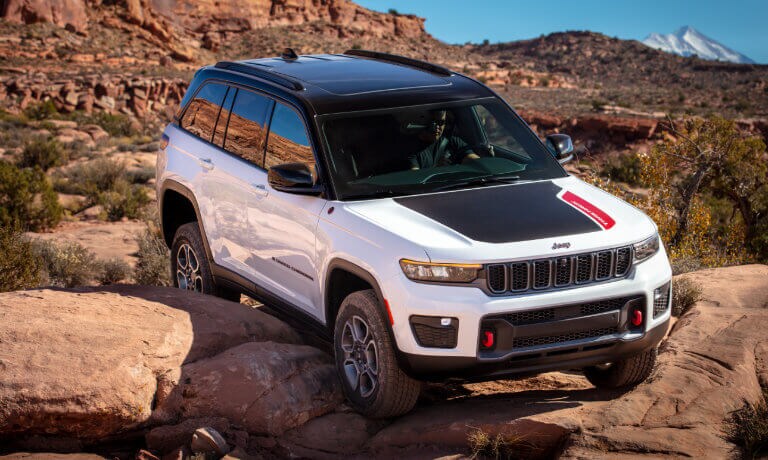 2023 Jeep Grand Cherokee on red rocks
