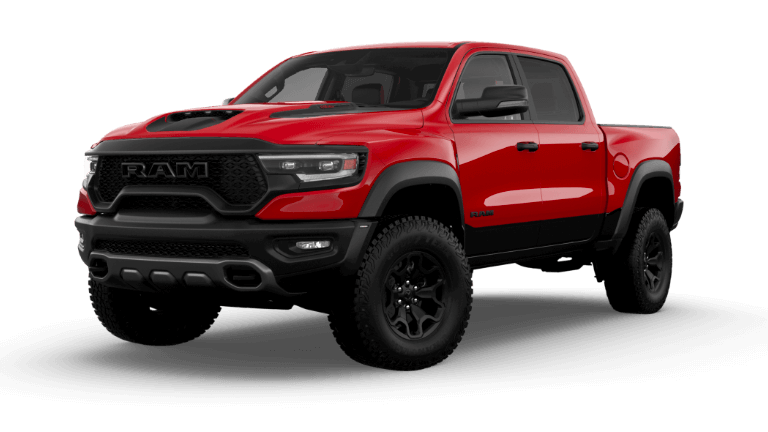 2022 Ram 1500 TRX in Flame Red and Diamond Black exterior
