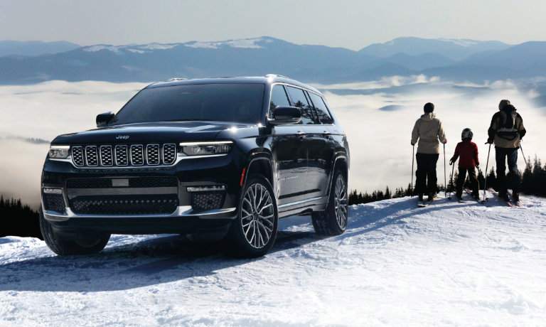 2023 Grand Cherokee with a snowy view