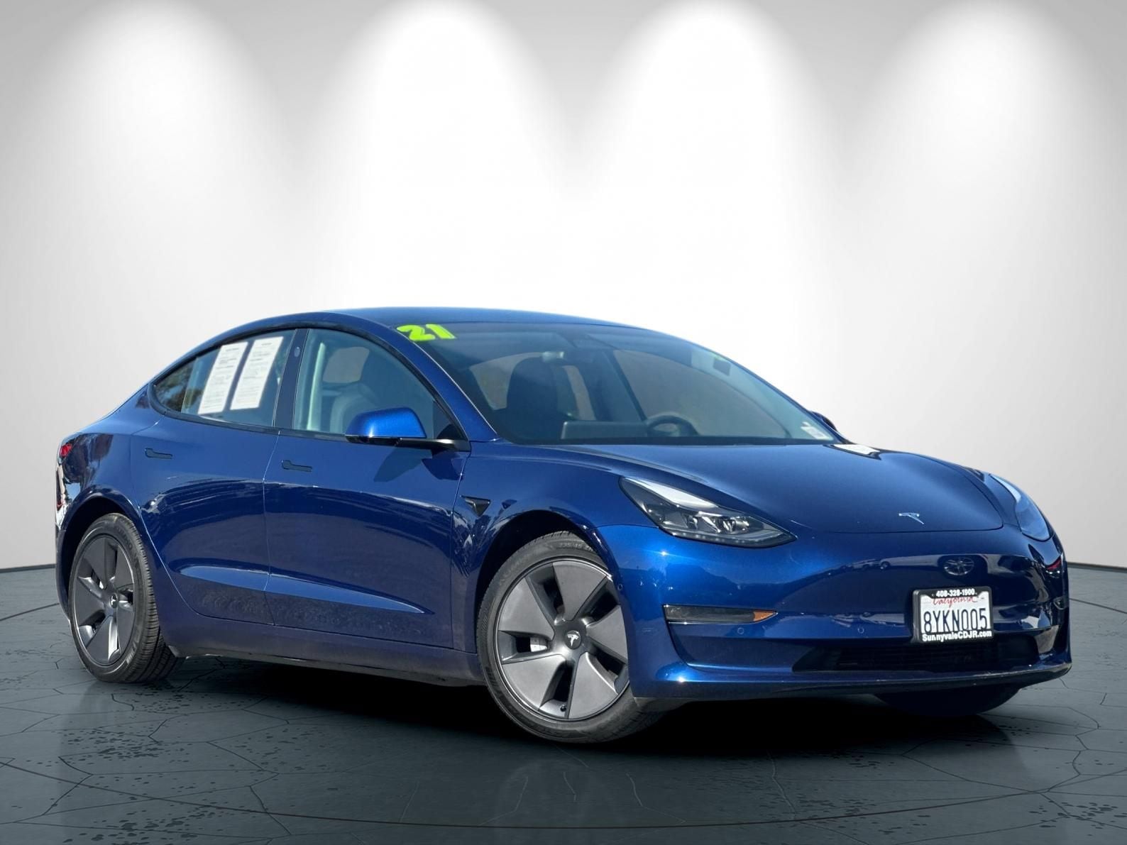 Used 2021 Tesla Model 3 Base with VIN 5YJ3E1EB5MF049328 for sale in Sunnyvale, CA